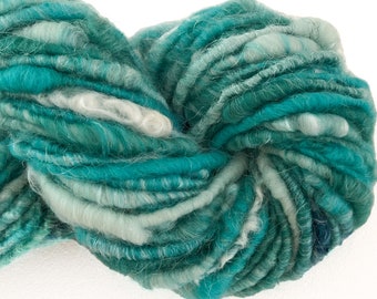 4 ounces Bulky 2 Ply Handspun Yarn Wool Handspun Bag O/' Fun Lockspun Chunky Single Ply Art Yarn