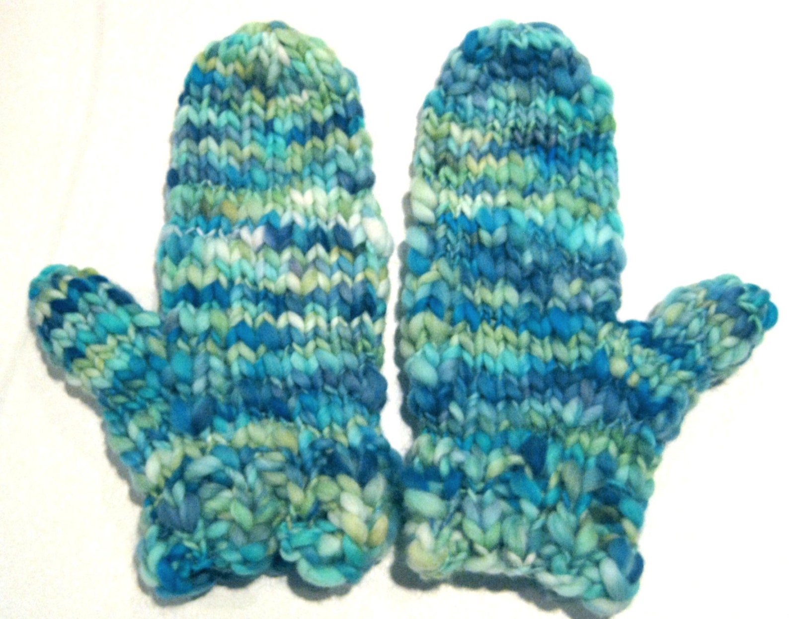 Wicked Easy 38 Row Knit BULKY Mitten Pattern, Handspun Yarn, Adult ...