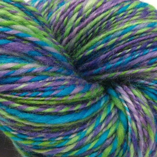 MEGA-SKEIN Wondrous Stories. 304 yards worsted weight, hand dyed BFL wool top