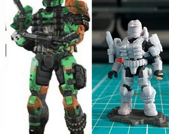 Halo Mega Construx/Bloks Full custom spartan kit, mk vii, mk iv or mk v b,  READ DESCRIPTION