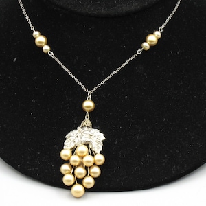 Pearl Sautoir Necklace, Lavalier, Flapper Necklace, Clusters, Vintage 1930s  Art Deco Jewelry