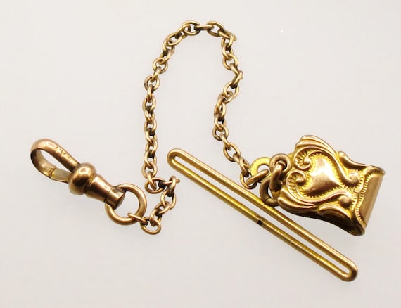 Antique Victorian, Edwardian GP Watch Chain with … - image 1