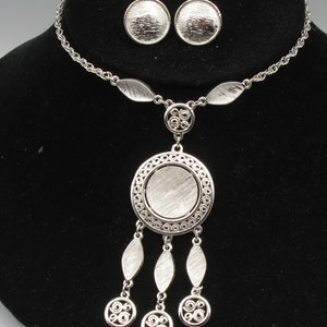 Parure de collar de borlas, conjunto, joyería vintage 1960, collar de borlas, día de las madres