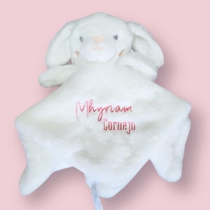 Embroidered Personalized Bunny Lovey | Security Baby Blankie | Baby Shower Gift | Baby Name Lovey | Embroidered Lovey | Monogrammed Lovey