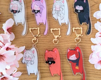 FFXIV Hanging Cat Character Acrylic Keychain Charm