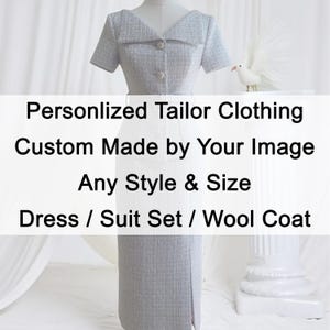 Fabrication sur mesure : toutes les tailles et tous les styles, ensemble robe, costume et manteau, sur commande, sur mesure, confection selon l'image fournie