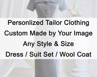 Custom Made: Any Size and Style Dress and Suit Set and Coat, Order to Made, Bespoke, Tailoring According to Provided Image