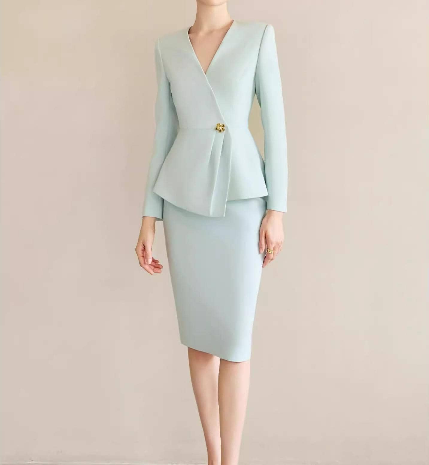 Blue Skirt Suit
