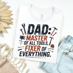 Dad Master Fixer Werkzeuge Shirt: Lustiges Geschenk zum Vatertag (Digitaler Download)