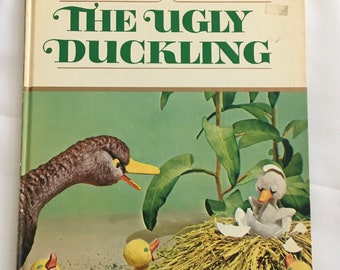 The Ugly Duckling, Childrens Book, Vintage 1977, Hardcover Book, Collectible, Illustrations