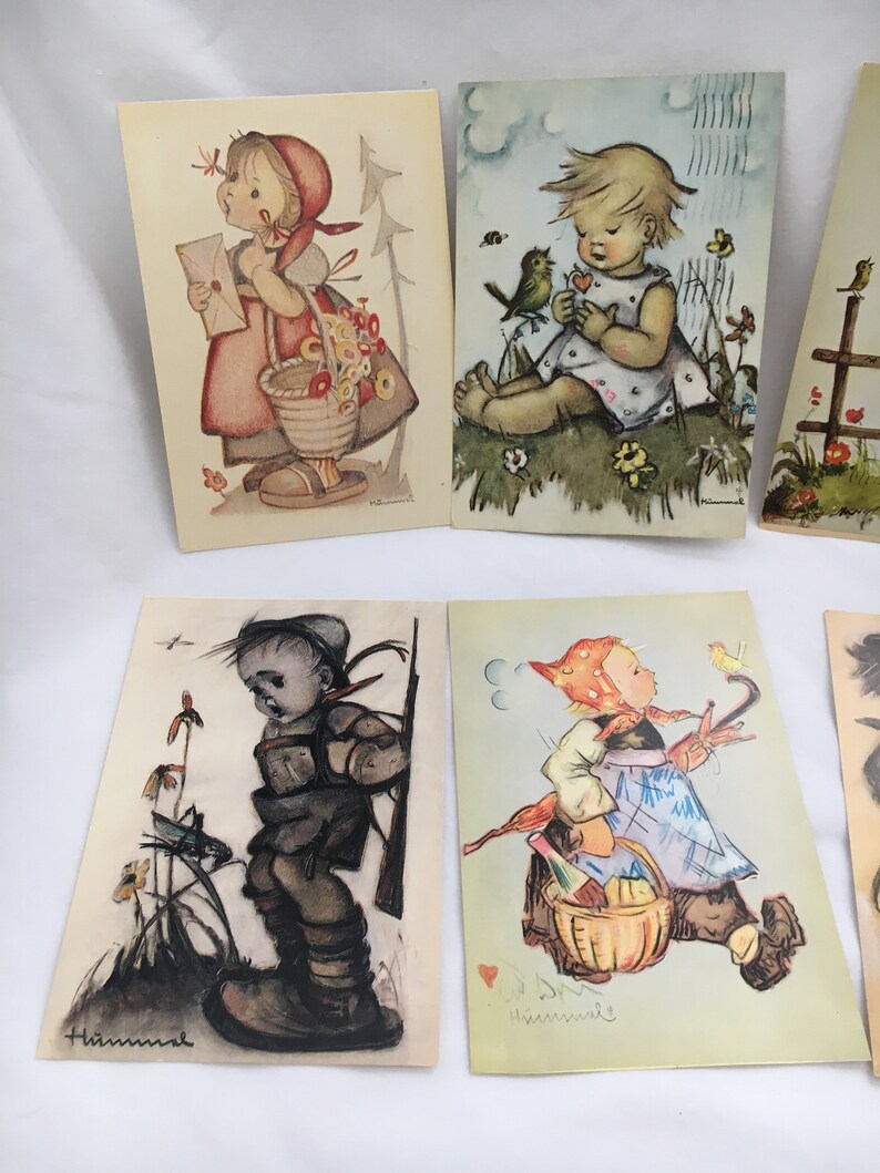 Vintage Hummel Postcards 8 Collectible Postcards Children Etsy