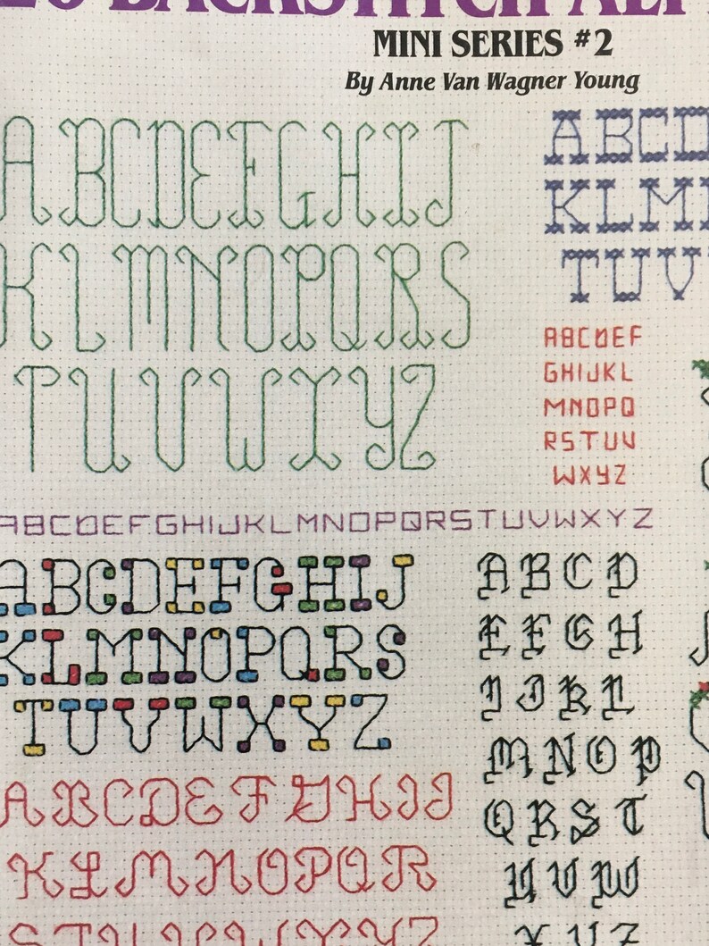 20 Backstitch Alphabets Cross Stitch Patterns Leisure Arts | Etsy