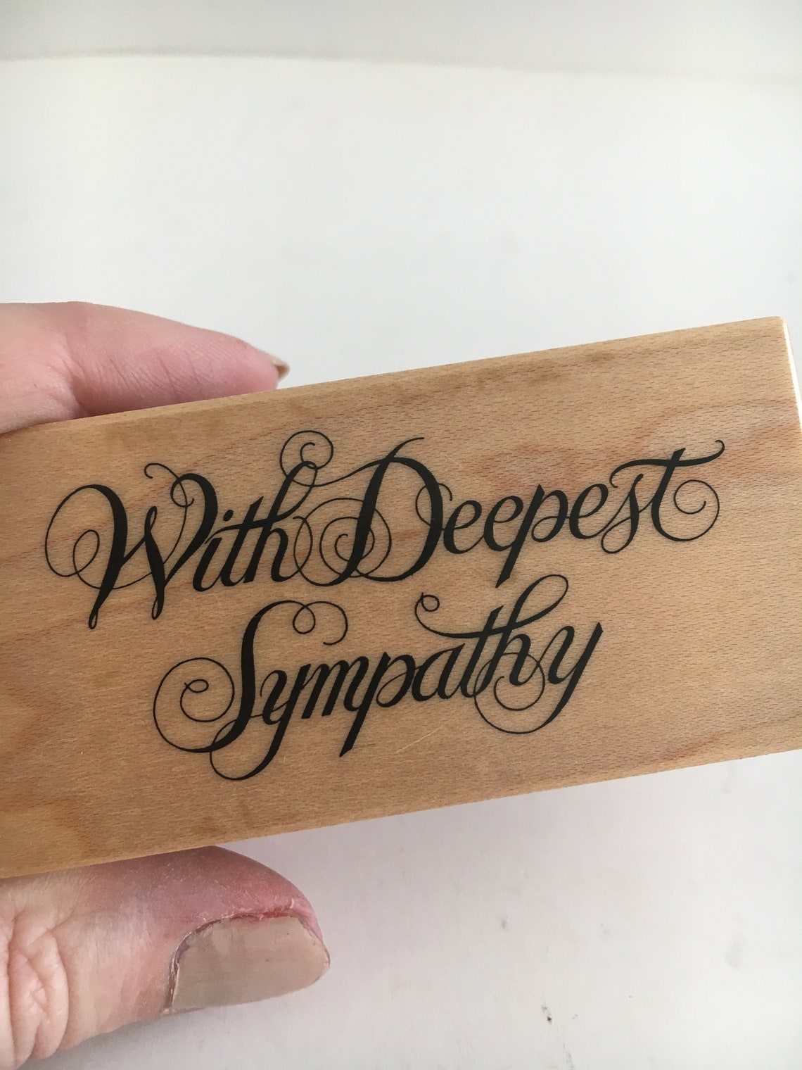 Vintage Rubber Stamps TWO Stamps With Deepest Sympathy Etsy