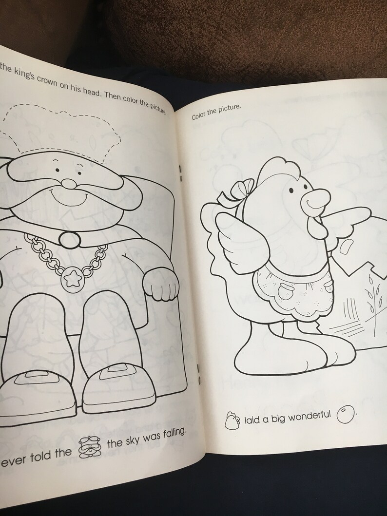 Download Henny Penny Activity Sticker Book Vintage 1989 Coloring | Etsy