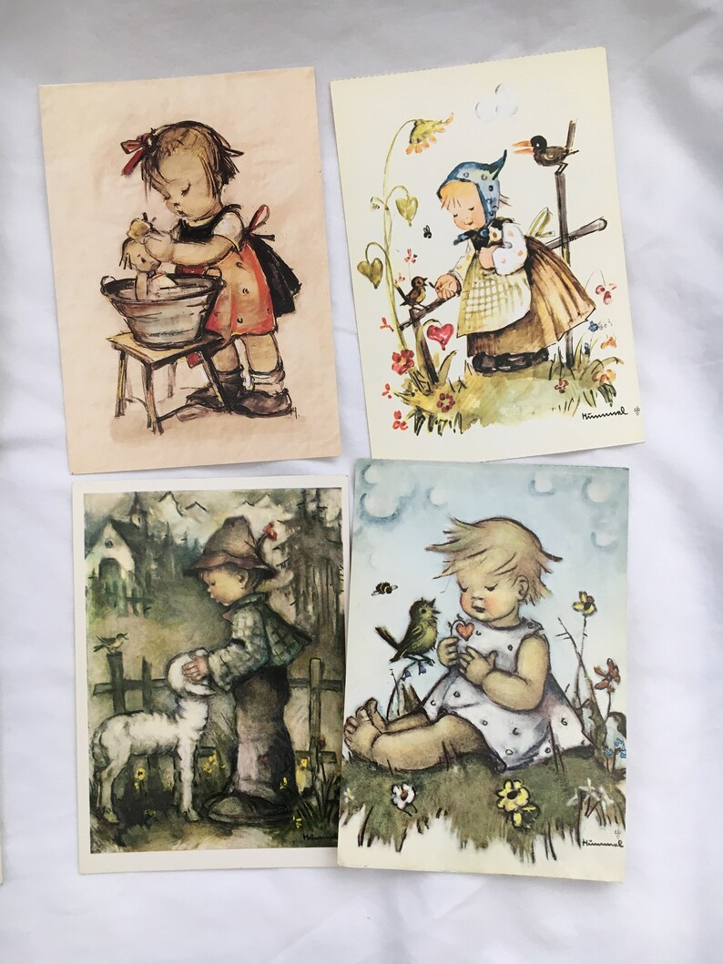 Vintage Hummel Postcards 8 Collectible Postcards Children Etsy