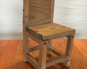 Small Scale Chair, Vintage Wooden Chair, Primitive Chair, Home Decor, Doll Chair, Handmade Chair, Wood Chair