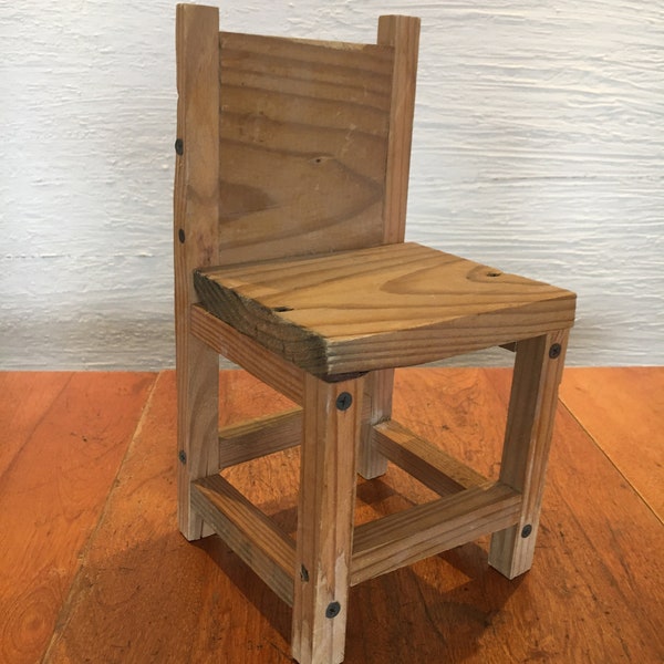 Small Scale Chair, Vintage Wooden Chair, Primitive Chair, Home Decor, Doll Chair, Handmade Chair, Wood Chair