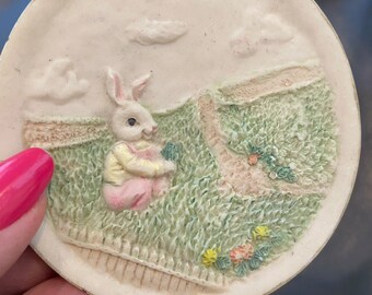 HALLMARK Collectors Mini Plate, Vintage, Bunny Rabbit, EASTER, Collectible