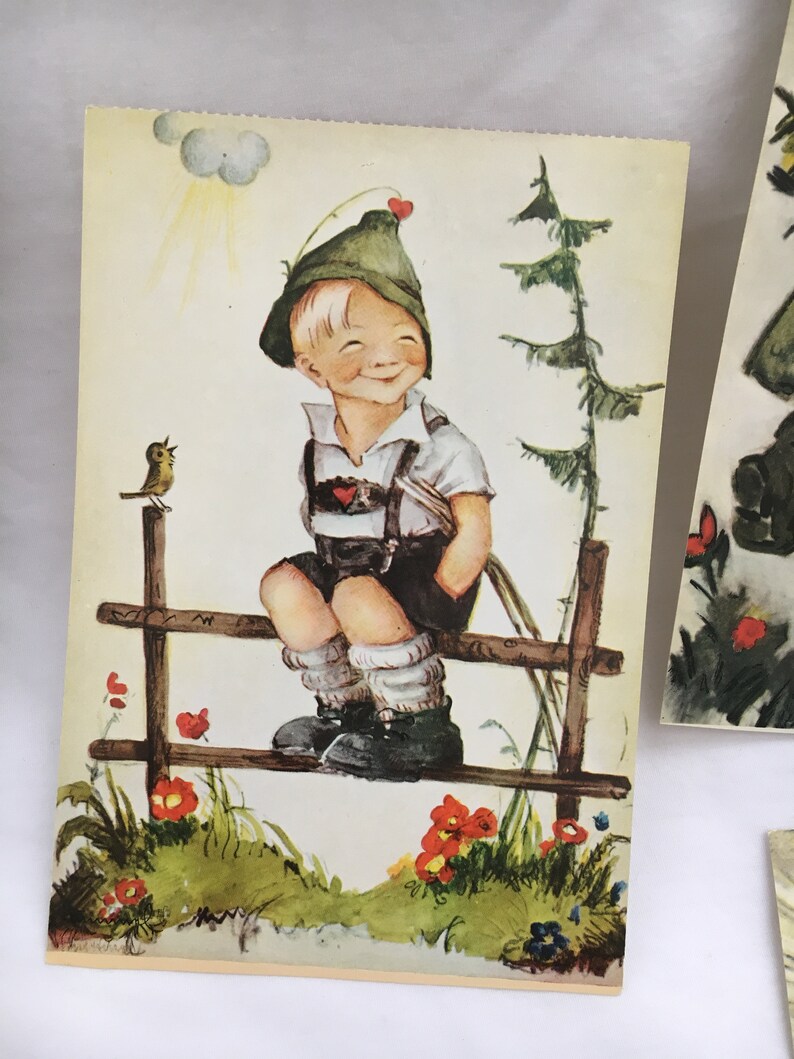 Vintage Hummel Postcards 8 Collectible Postcards Children Etsy