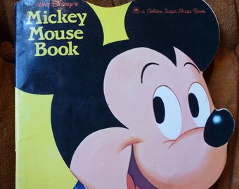 Walt Disney Vintage Mickey Mouse Book Vintage 1965 Childrens Book Golden Book Colorful Pictures Damaged