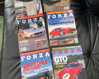 FORZA MAGAZINES, 6 Magazines Collection, Years 2002 2003 and Newer, FERRARI, Colorful Pictures, Collectible