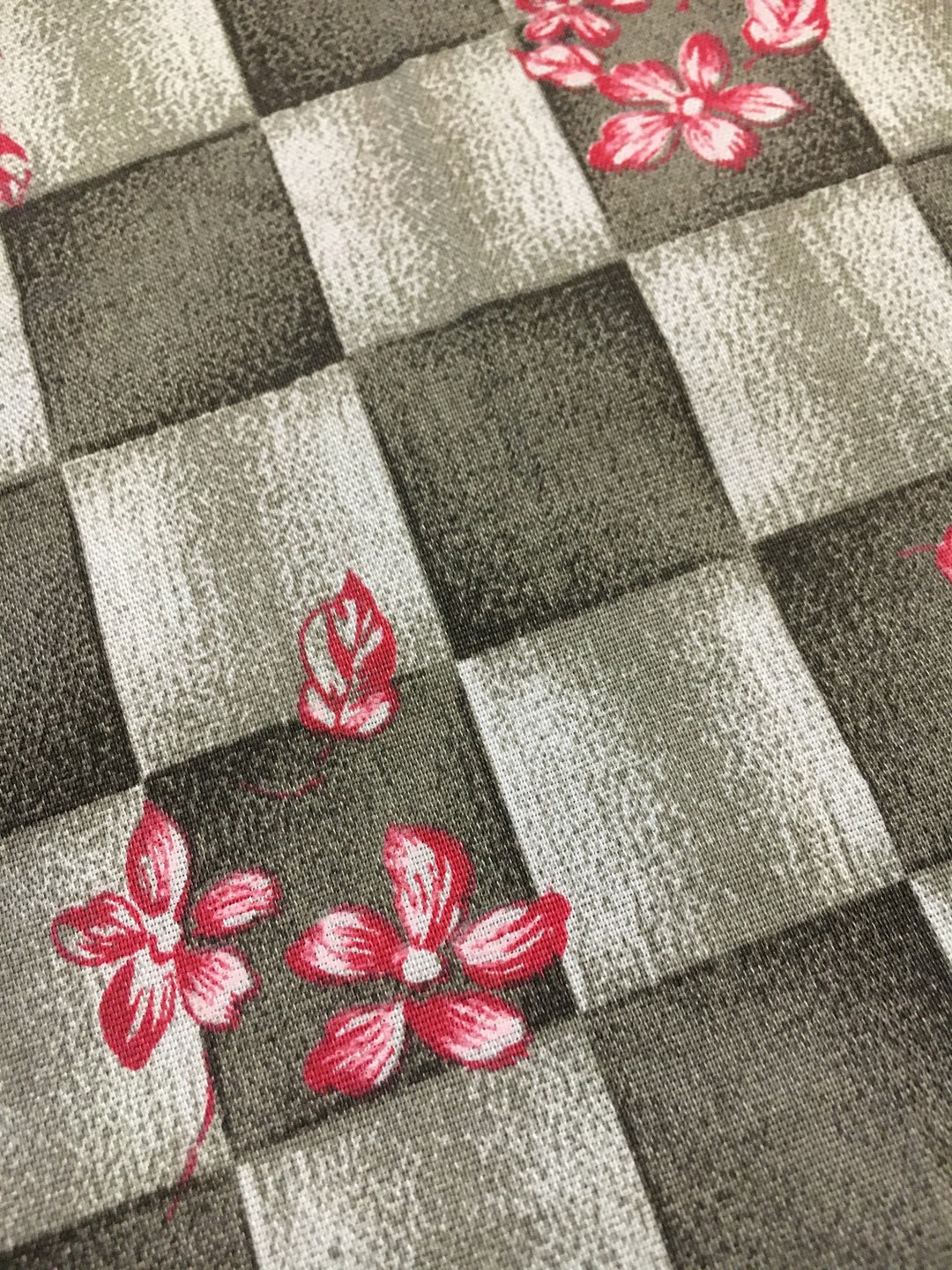 MANES FABRIC CO Fabric 3 Yards Vintage Fabric Plaid Fabric Etsy