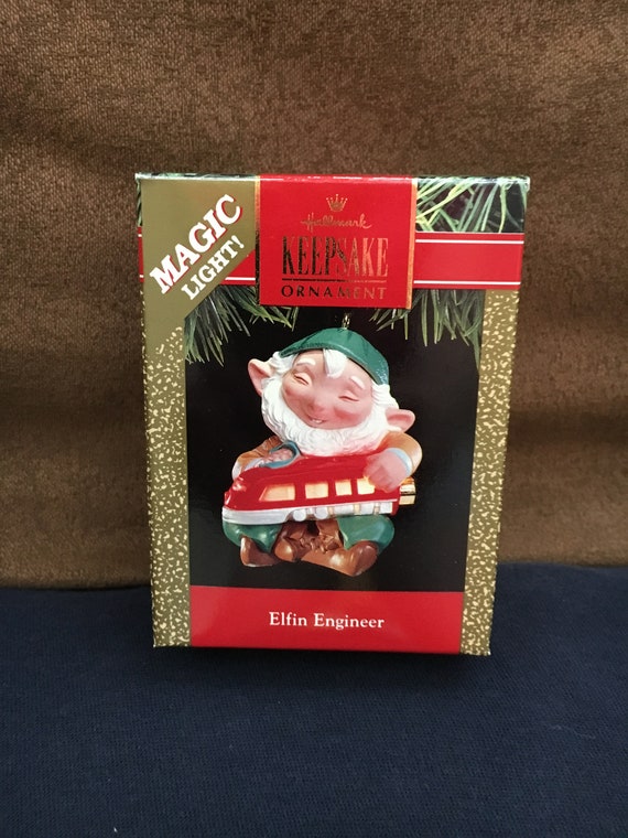 HALLMARK 1991 ELFIN ENGINEER LIGHTED ORNAMENT