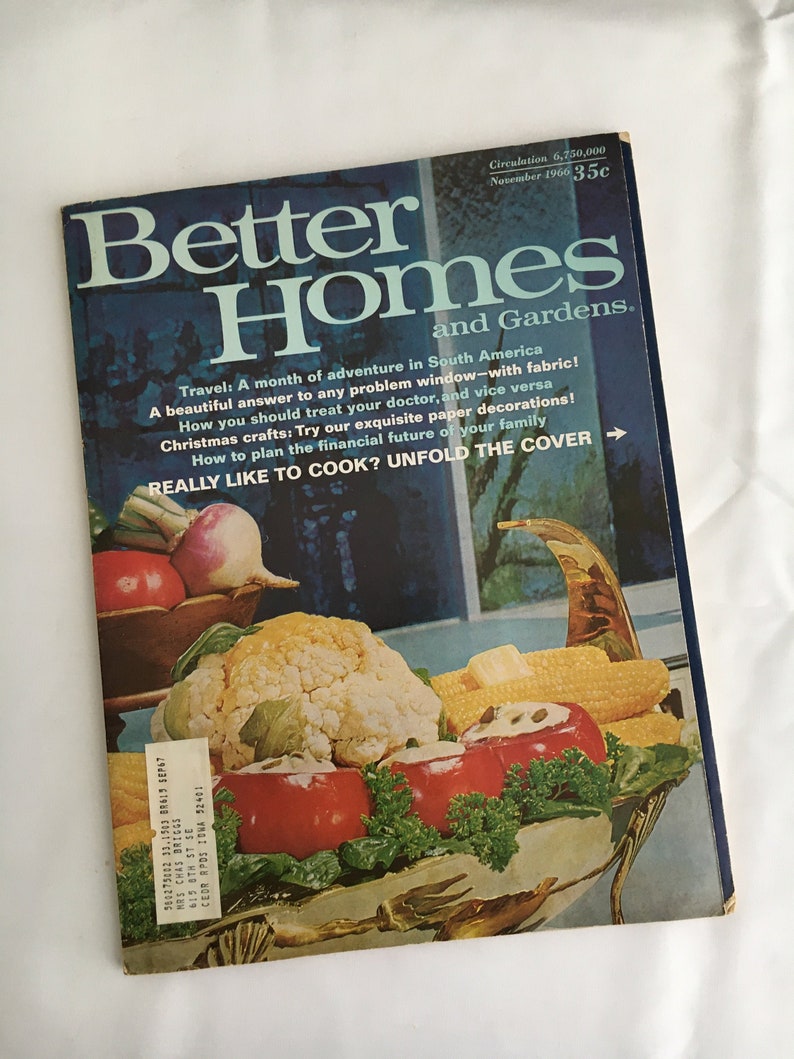 November 1966 Better Homes and Gardens Magazine Vintage Etsy