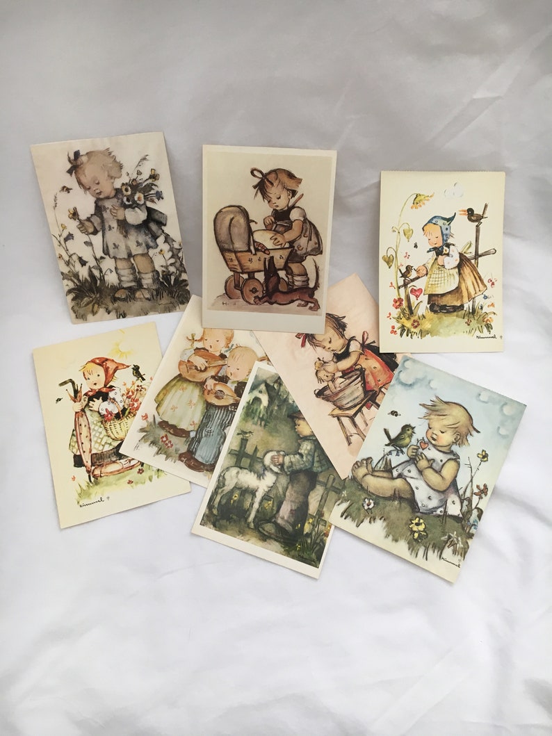 Vintage Hummel Postcards 8 Collectible Postcards Children Etsy
