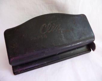 VINTAGE HOLE PUNCH, Clix Paper Punch, Office Supplies, Scrapbooking Supplies, Collectible, Heavy Metal