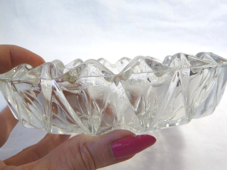 Vintage Ashtray KIG Indonesia Heavy Glass Ashtray Change Etsy