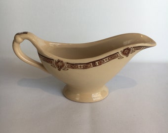 VINTAGE GRAVY BOAT, Desert Tan, Gravy Boat, Sterling China Company Ohio, Vintage Housewares, Small Beige Gravy Boat, Collectible, Gift Idea