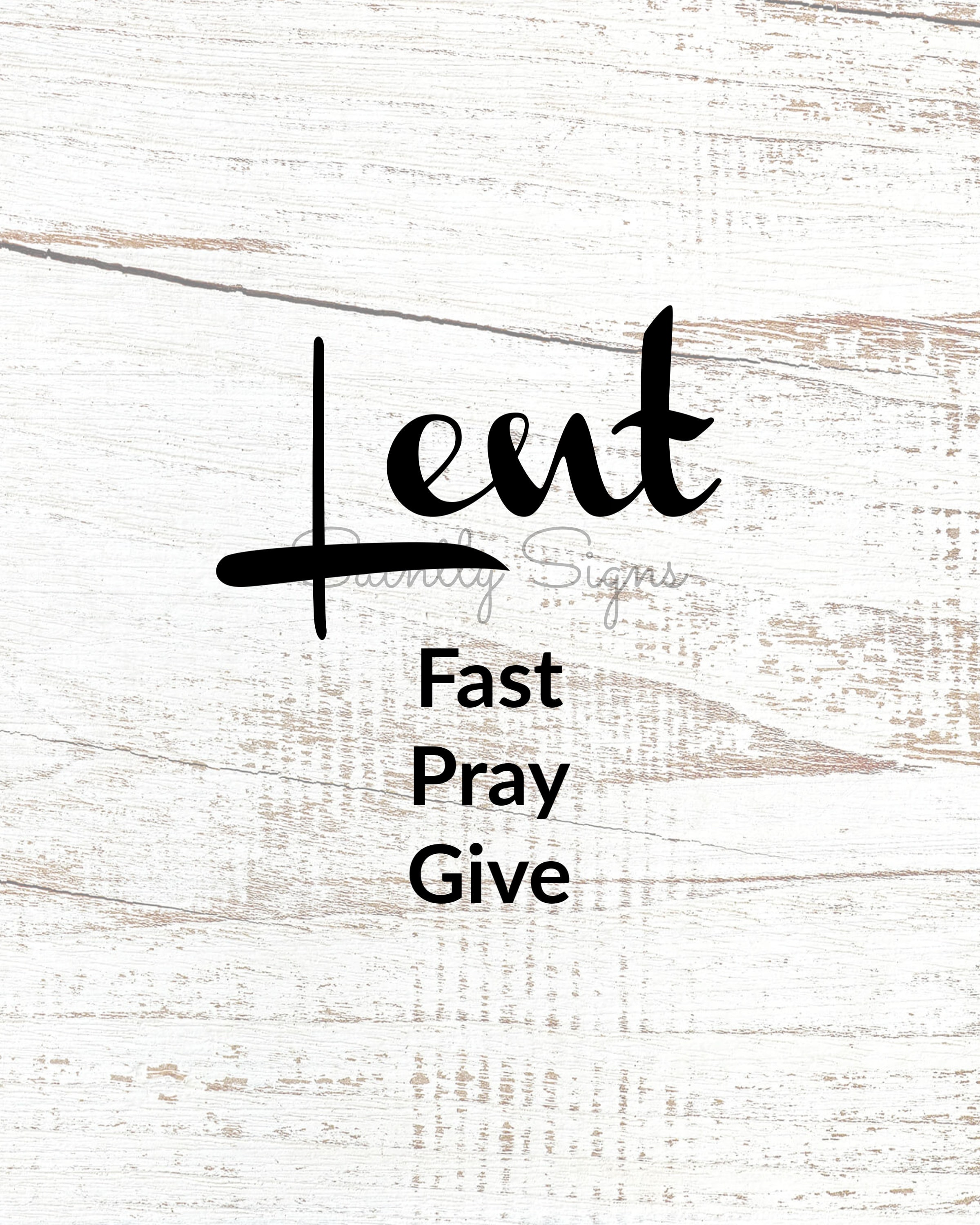 Lent Fast Pray Give - Etsy