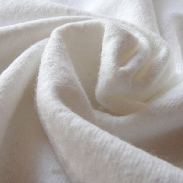 8.5oz. Weight...58/59in. Width...White Cotton Flannel Fabric