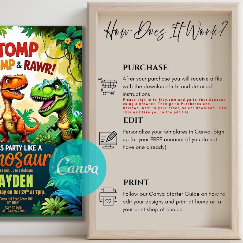 Invitation Template, Instant Download, EDITABLE TEMPLATE,Dino Boy birthday,Dinosaur Party Card,T Rex Birthday,T-rex party invite,Three rex birthday,Dinosaur Park Invite,Jurassic Birthday,Three rex,Dinosaur invitation,dinosaur invite