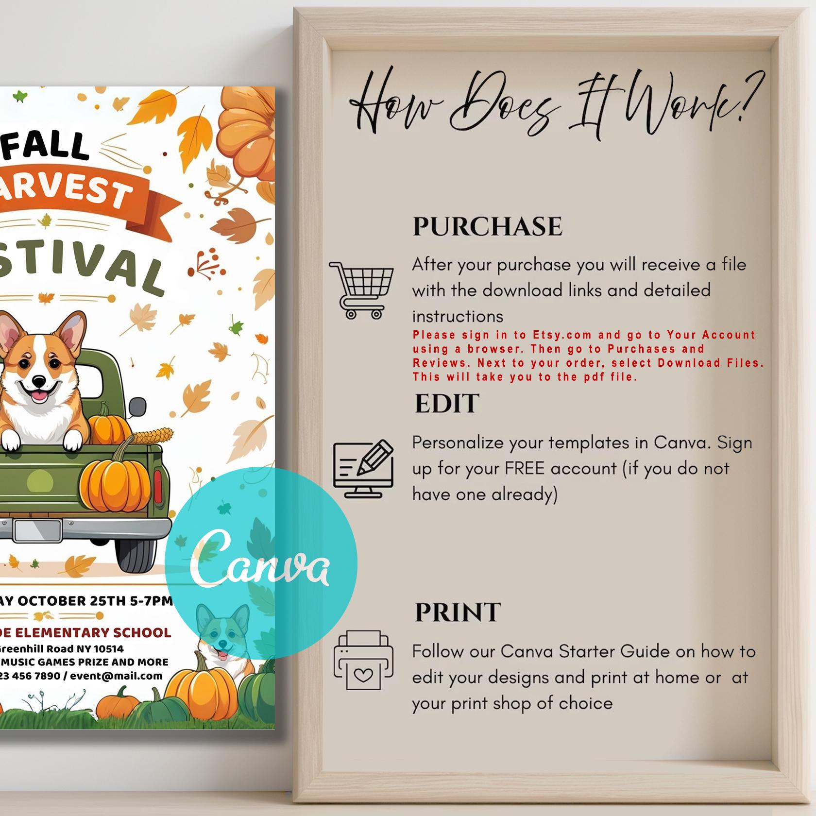 秋祭り招待状、秋パーティー招待状、教会の秋の収穫祭パーティー、収穫