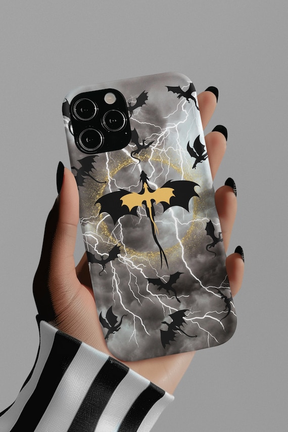 Fourth Wing Inspired Dragon Phone Case - Fantasy Dragon Design, Magical Phone Cover, Dragon Case for Book Lovers, Fantasy Art Accessories