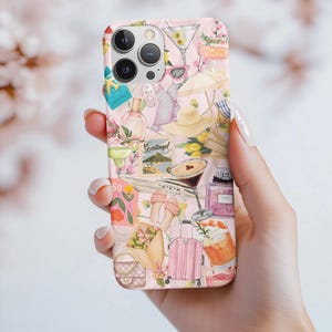 Cocktail Collage Phone Case, Coquette Aesthetic, Wanderlust Vibes, Summer Drinks, iPhone & Samsung Cover, Martini Gift for Her, Margarita