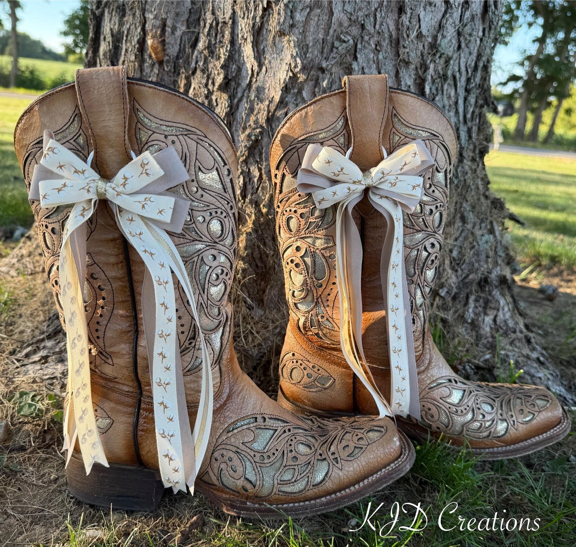 White Cowboy Boots Bride