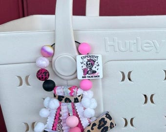 Silicone Beaded - Expensive Difficult Talks Back - Boggs Hurley bag tote purse tassel ribbon charm - Bougie On A Budget - Boujee