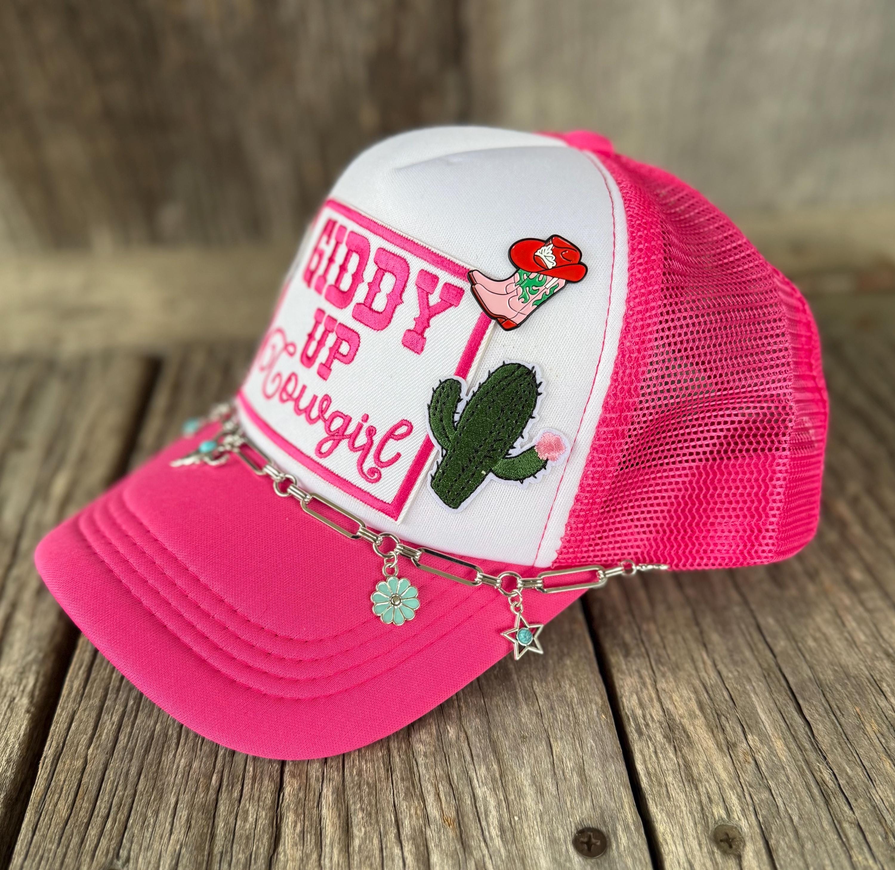 1345 Cowgirl Trucker Hats 2-pack: Pink Western Snapback Hat pink-g3.png?v=1732060802 main image 4