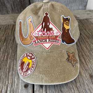 Coors Cowboy Club Ranch Rodeo Patch Retro Style Western Wear Bull Rider Hat Cap Coors Cowboy Club Patch | Hat Patch | Whiskey Road Hat Company main image 3