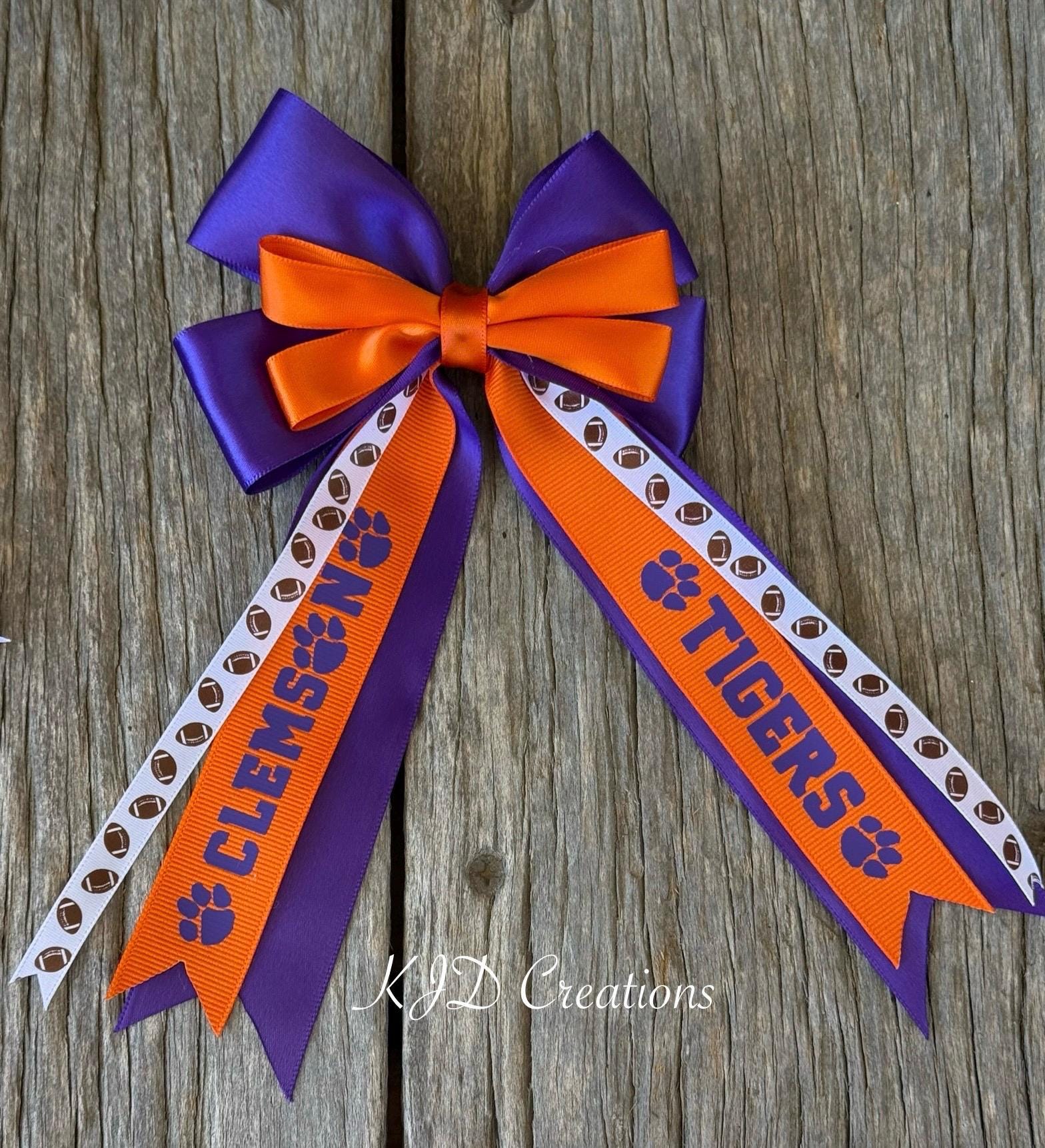 Purple - White - Orange Ribbon South Carolina Clemson Tigers College ...
