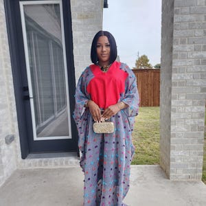 Elegant Maxi African trendy boubou dress with inner dress, Traditional Boubou/ Nigerian Dress Kimono Bubu Danshiki Dresses