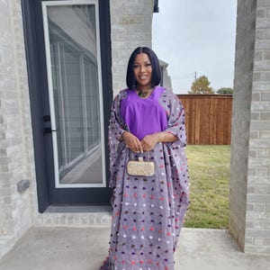 Elegant Maxi African trendy boubou dress with inner dress, Traditional Boubou/ Nigerian Dress Kimono Bubu Danshiki Dresses