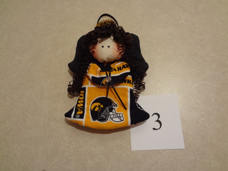 fabric angel ornament #3 Iowa Hawkeyes