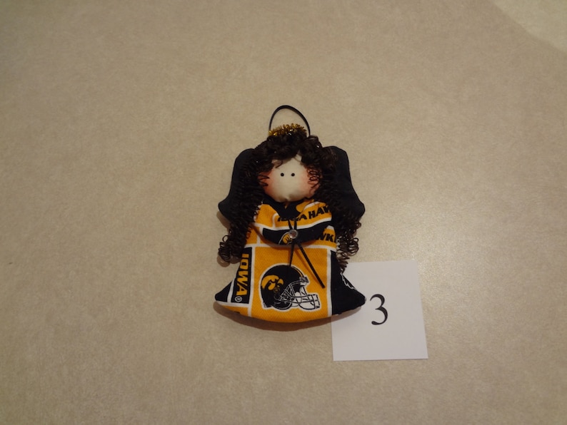fabric angel ornament #3 Iowa Hawkeyes