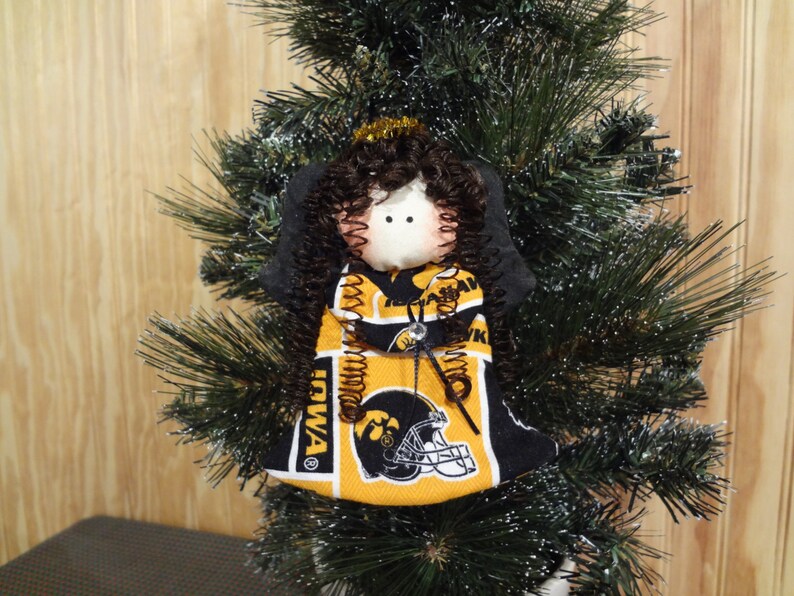 fabric angel ornament #3 Iowa Hawkeyes