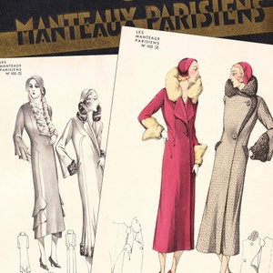 PDF van mode uit de jaren 30 – couture-modecatalogus – Manteaux Parisiens, winter 1932 - direct downloaden