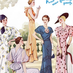 Catálogo de moda vintage dos anos 1930 • "Perfeição" Verão de 1937 • Download instantâneo em PDF
